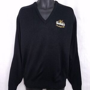 Glenfiddich Scotch Whisky Sweater Vintage 80s V Neck Deadstock Made In USA Mens
